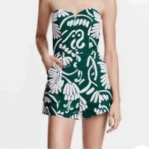 NEW - H&M Conscious Green Leaf Romper Size 10